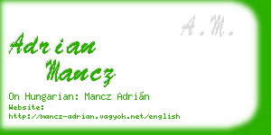 adrian mancz business card
